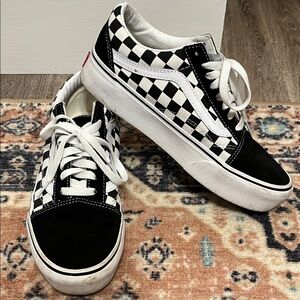 Vans Black and White Checkerboard Shoes
